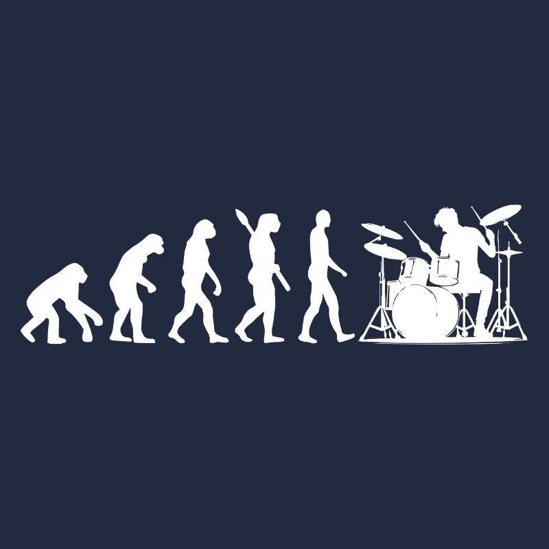 Motif de silhouette de batteur Evolution
