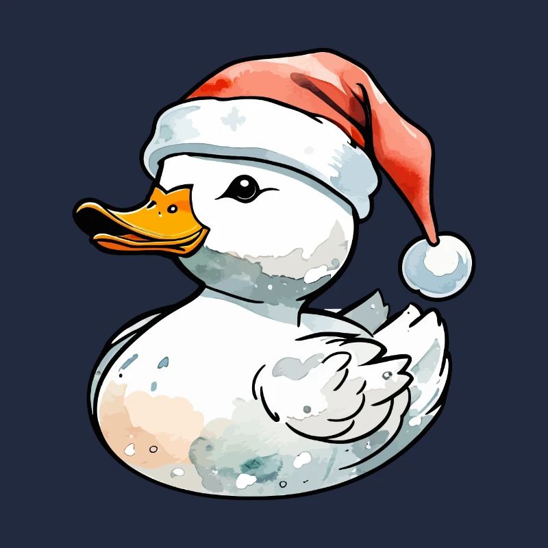 Dessin de Noël de canard