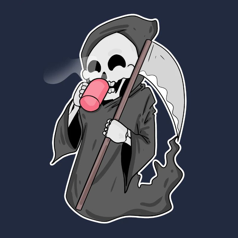 Sensenmann mit Kaffee