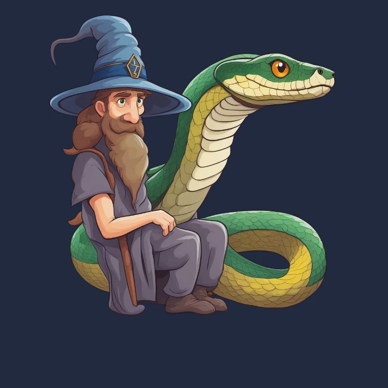 Zauberer Schlange Anakonda snake Natter Boa Python
