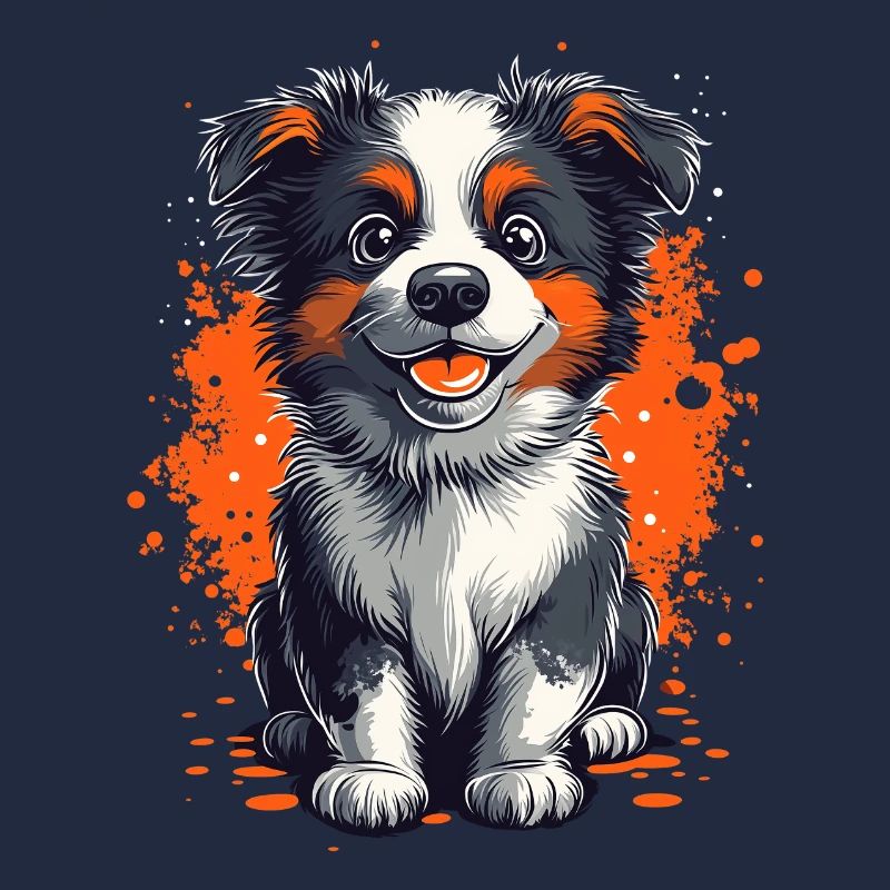 Australian Shepherd Welpe lustiger Hunde Aussie