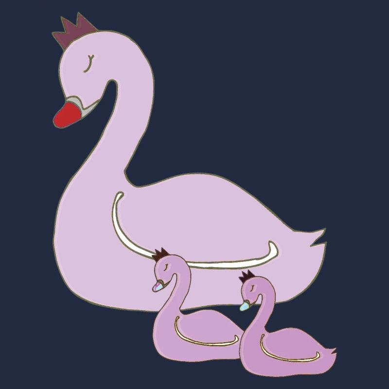schwan mutter und kinder