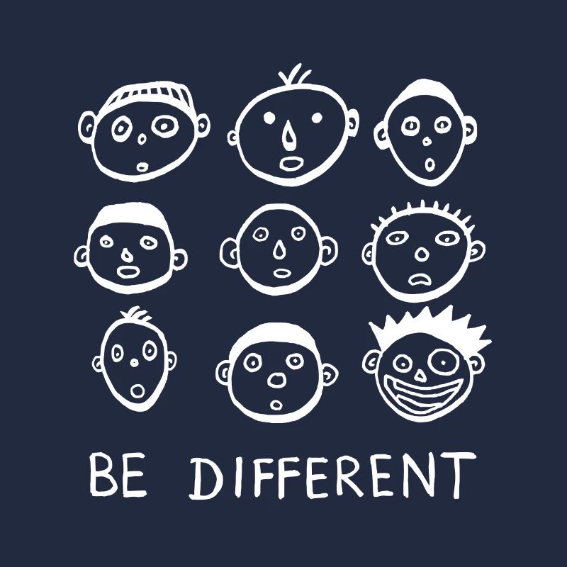 Être différent, être différent, déclaration cool, drôle