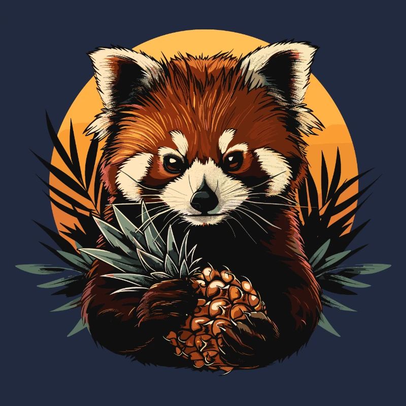 Red Panda Cat Bear Red Panda Pineapple Cool