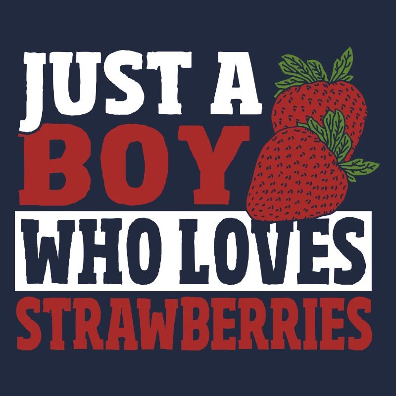 Nur ein Junge, der Erdbeeren liebt