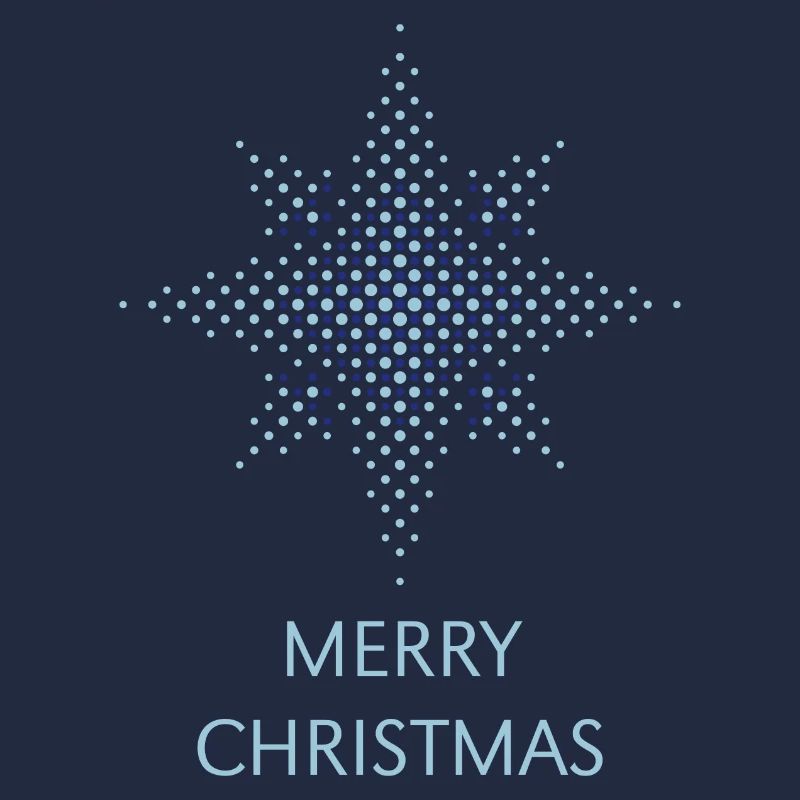 Joyeux Noël (Points de Noël étoiles / Bleu)