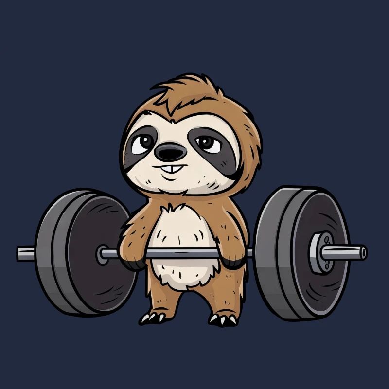 Sloth during workout: dumbbell, bench press & cross