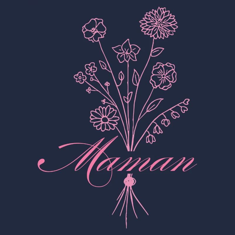 Maman avec fleurs