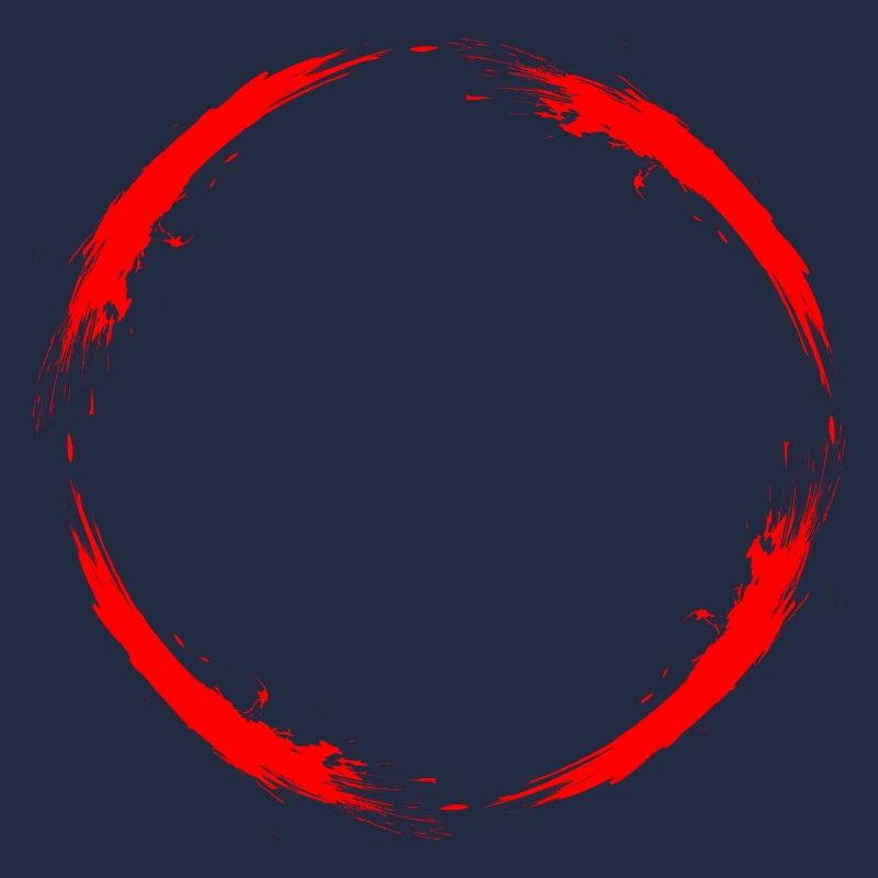Circle Design Red Ring Vector Colored Brush