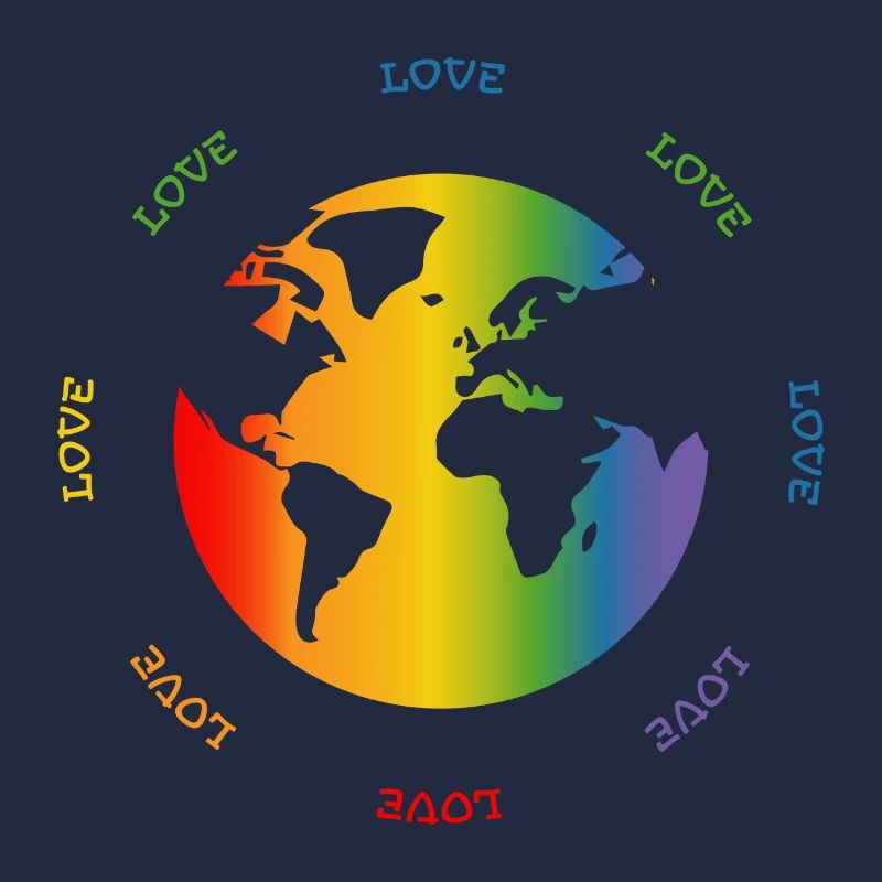 Rainbow Globe Monde d’amour