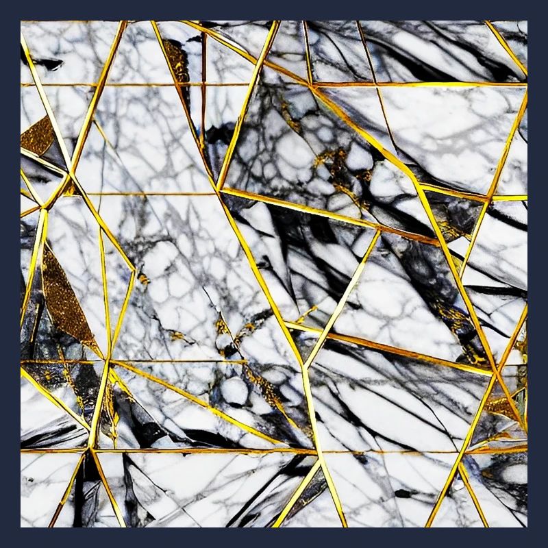 Marble Black White Gold Texture