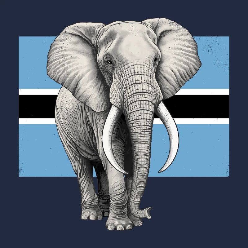 Drapeau éléphant du Botswana