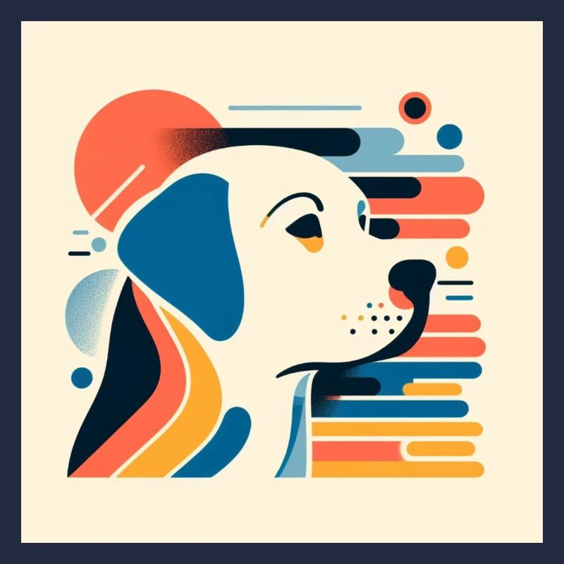 Labrador Risographie Vektorstile
