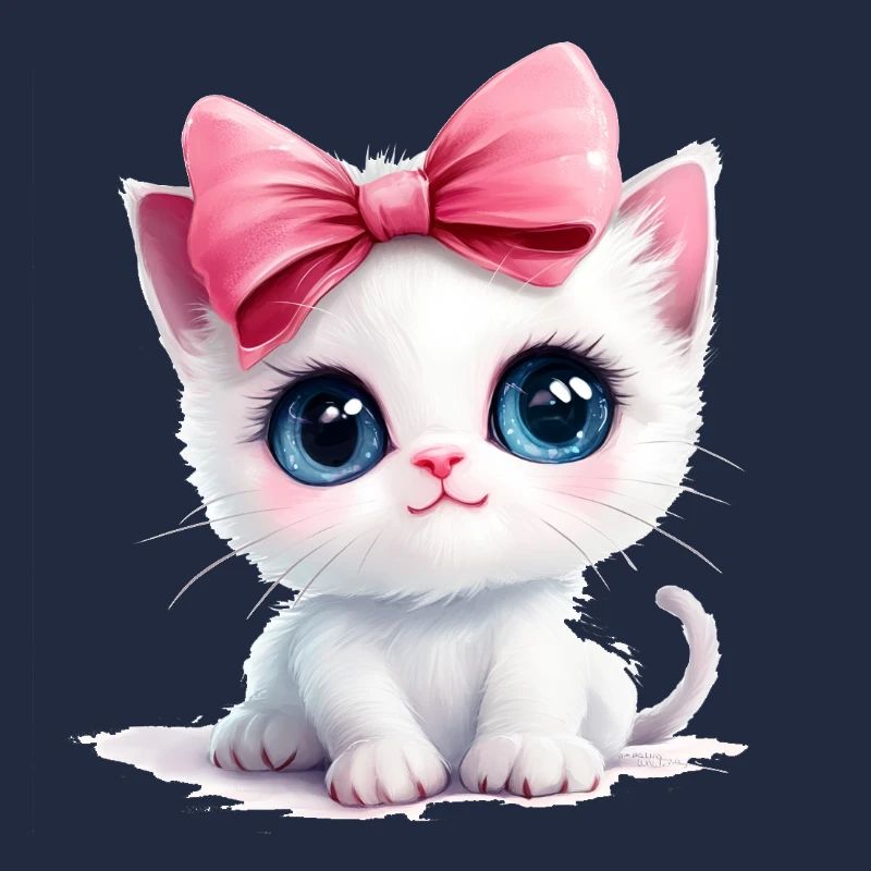 Chat mignon avec arc sur la tête
