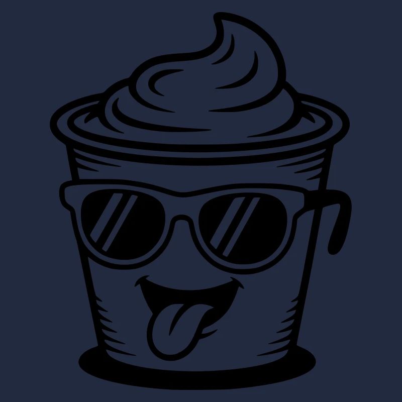 Tasses, crème, yaourt, crème, glace (couleur variable)