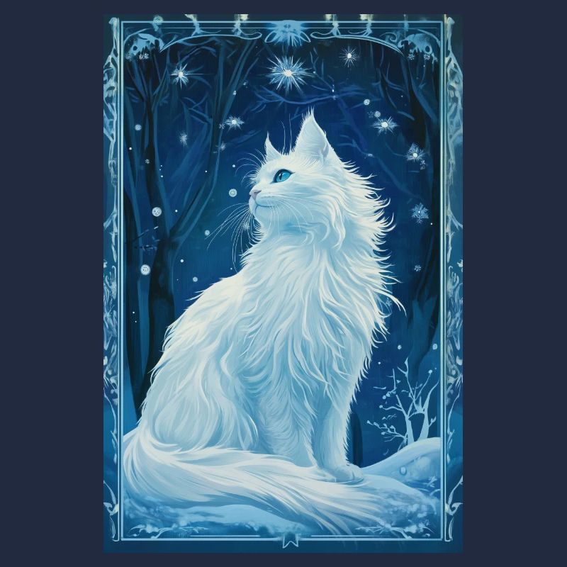Cloudtail Cloud Tail Mucha Chat blanc des années 1920
