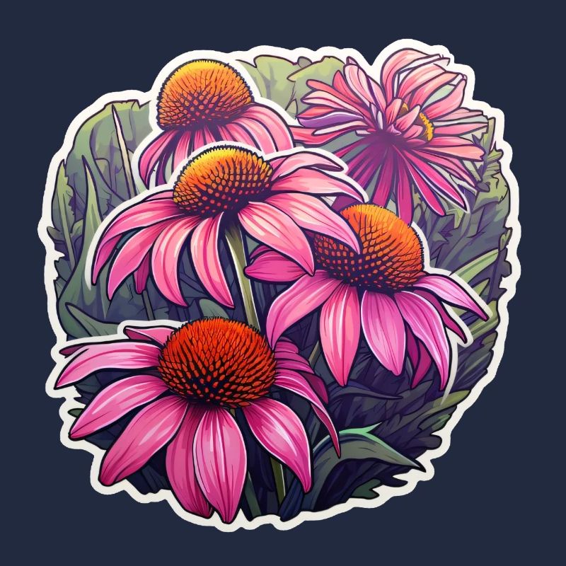Echinaceapflanze 5 Blüten