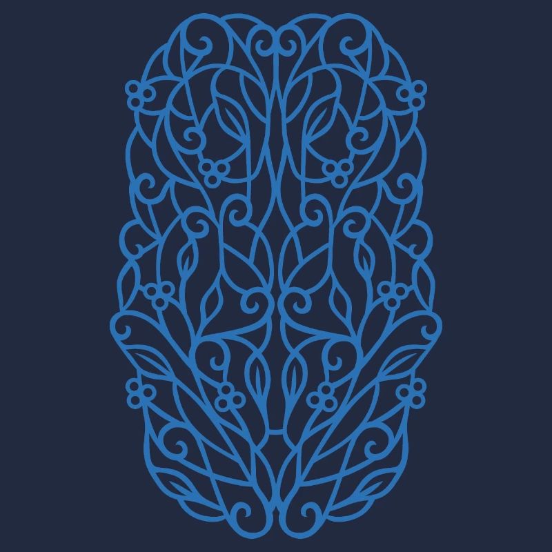 Élément décoratif élégant bleu