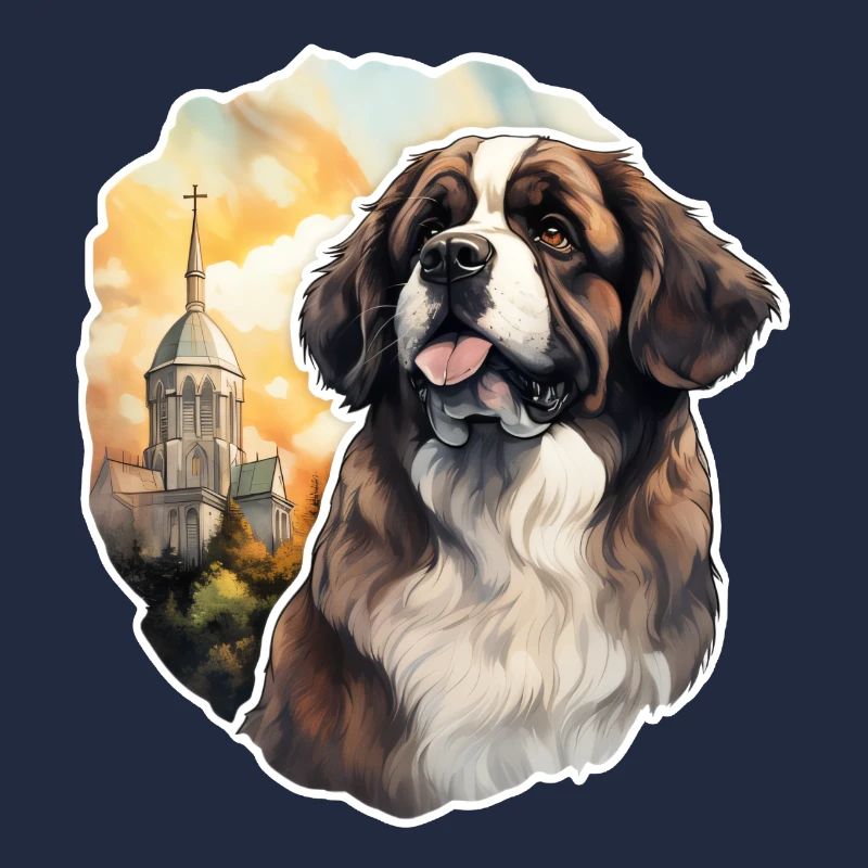 Saint-Bernard devant l’église