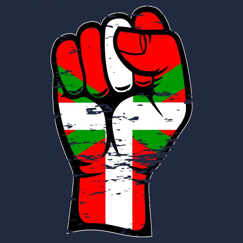 Poing de drapeau basque utilisé