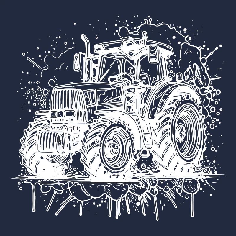 Traktor Splash Design mit Feld Schlepper Experten