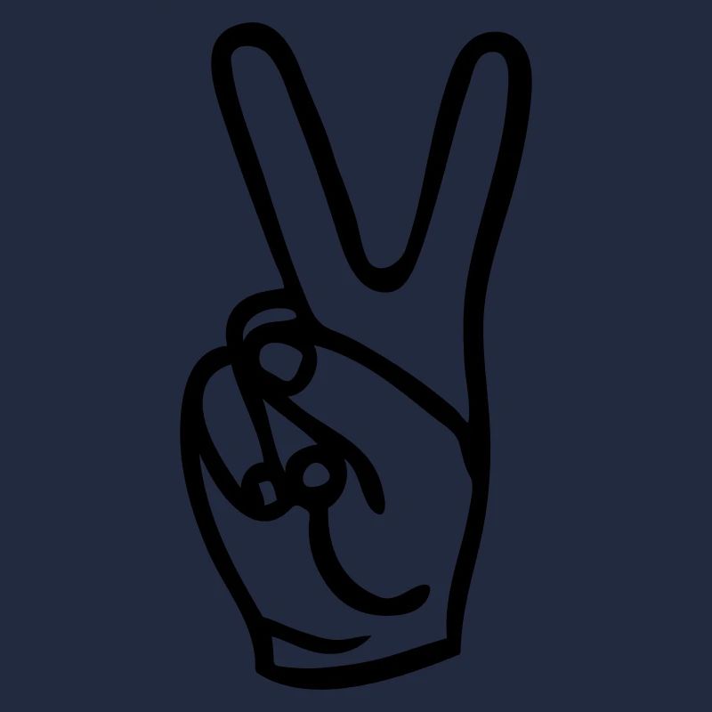 Friede "Peace-Zeichen" zwei Finger