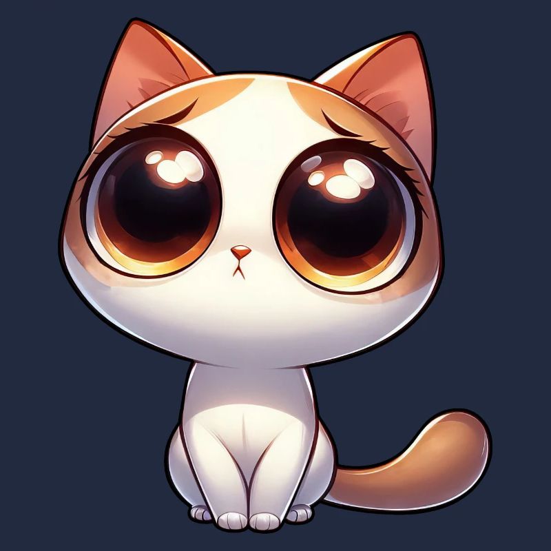 Chat timide mignon en mode mendicité