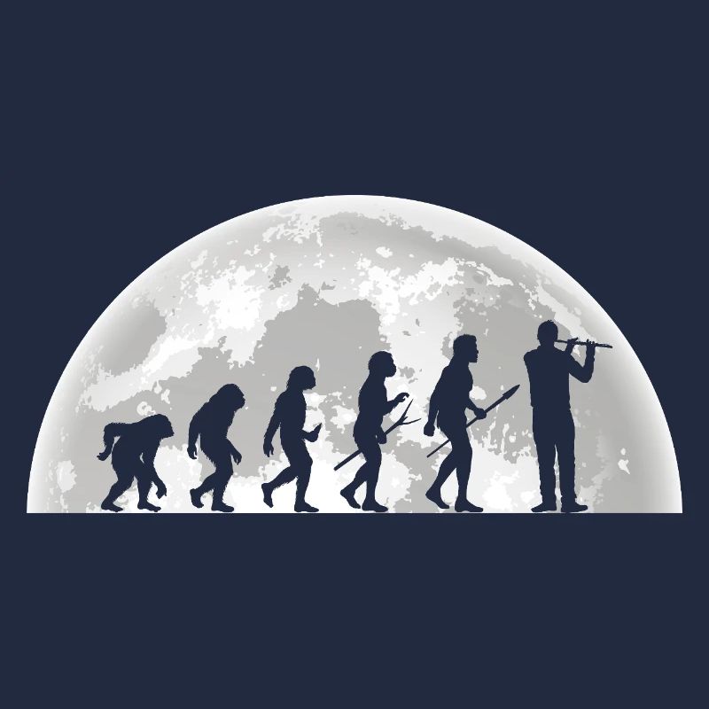Flötist Evolution Querflöte