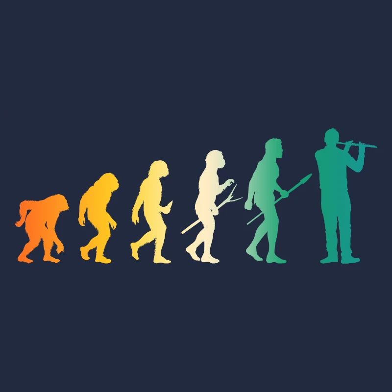 Flötist Evolution Querflöte