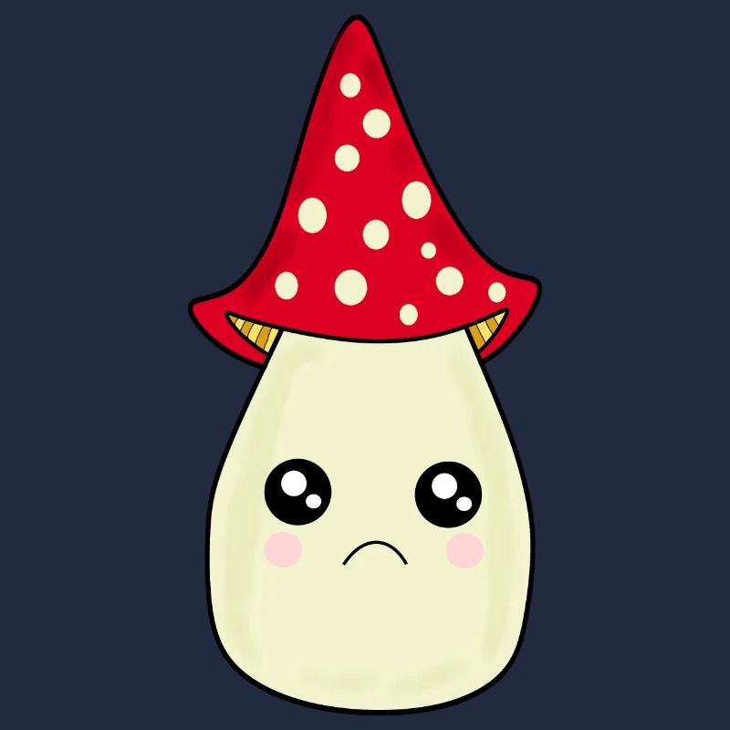 Kawaii champignon Toadstool mignon rouge avec visage