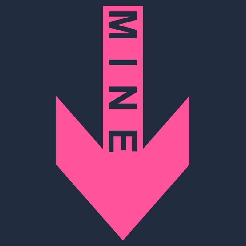 Mine flèche rose en bas
