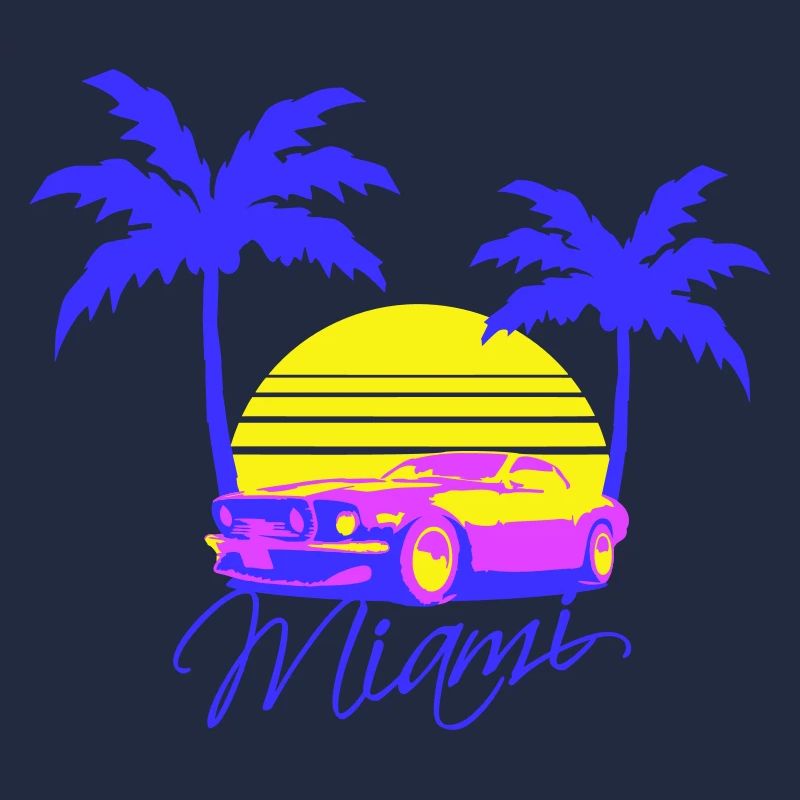Miami USA Cool Oldtimer Auto Sonne Amerika Florida
