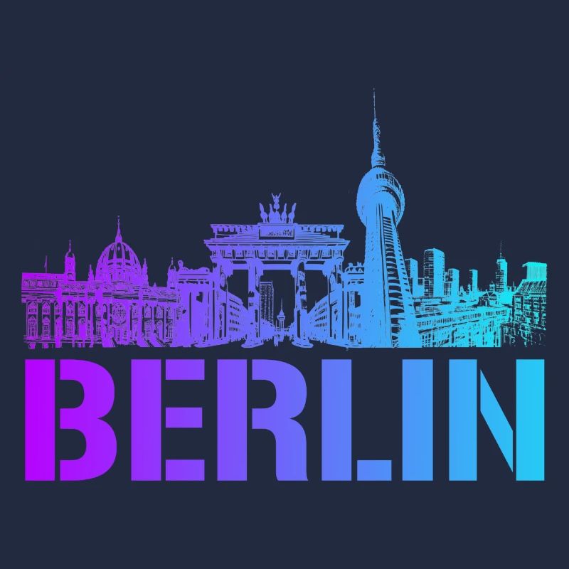 Ligne d’horizon de Berlin avec point de repère de Berlin