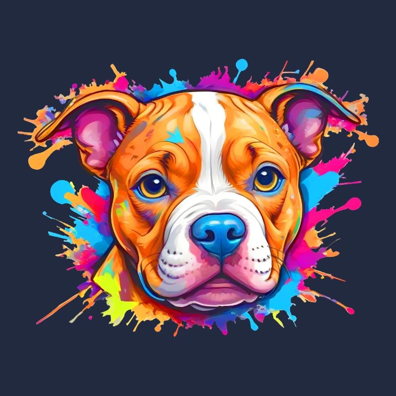 Chiens chiot Logo Coloré Splash De Couleur