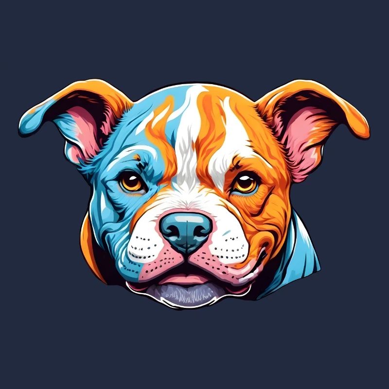 Boxer Chiens Chiot Logo Coloré