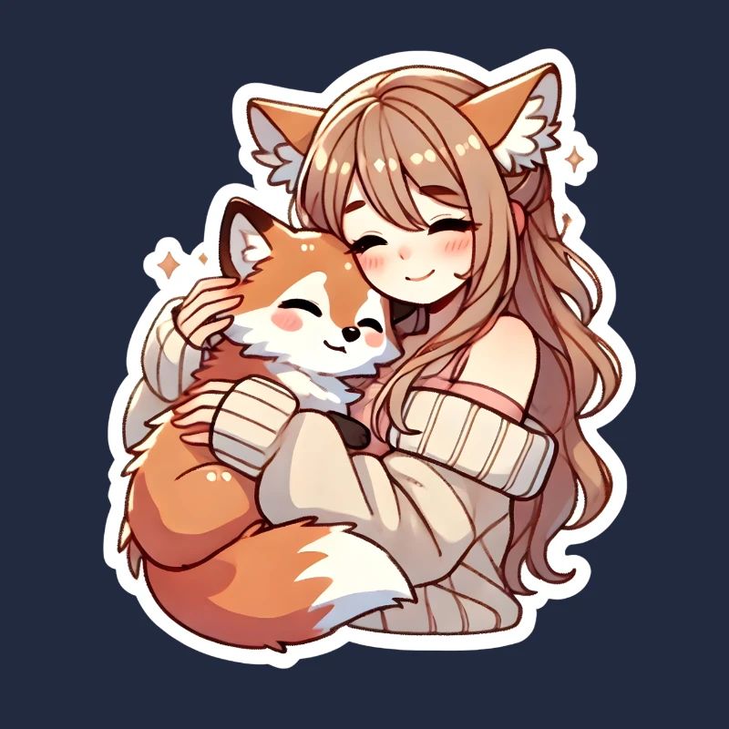 Mädchen mit Fuchs