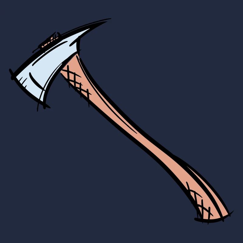 Dessin de hache / hache de pompier. Pompier.