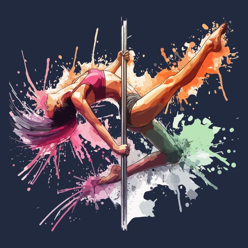 Pole Dance Dynamik Farben Poledance Geschenk
