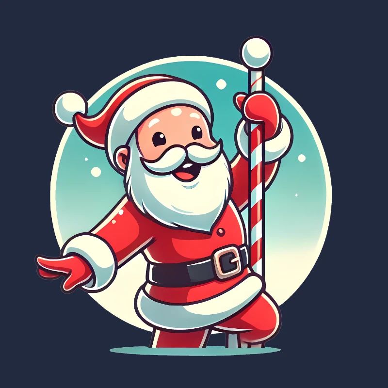 Joyeux Père Noël Pole Dance Graphique