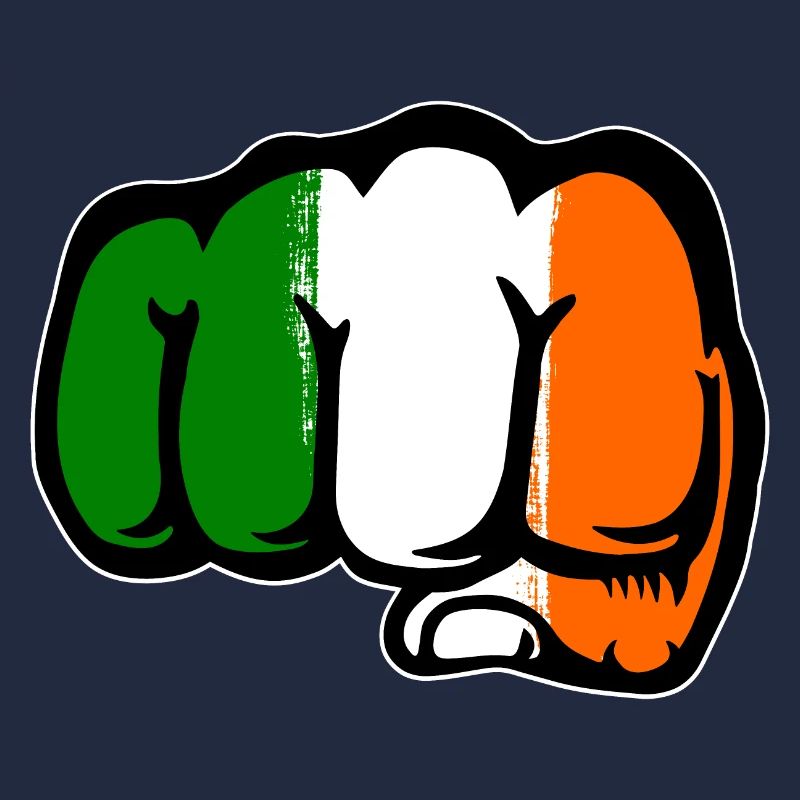 Poing de la main du drapeau de l’Irlande