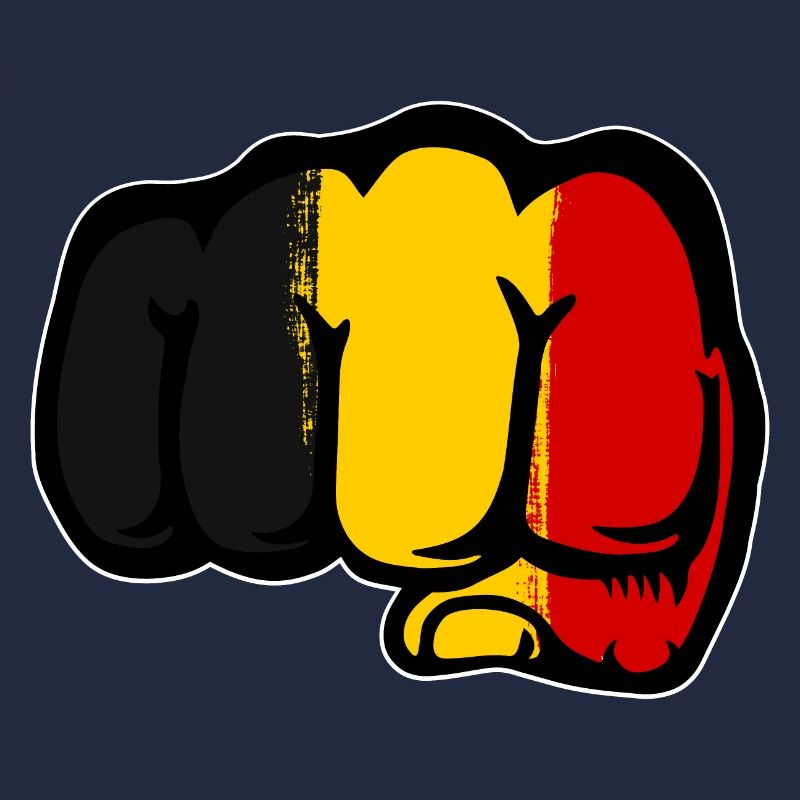 Drapeau de la Belgique Main Poing