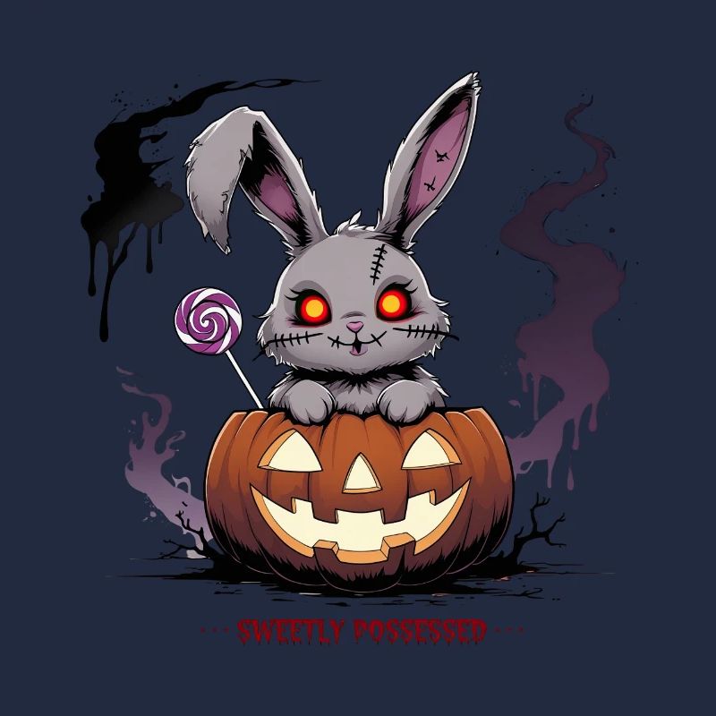 Besessen süß – Gruselhase im Kürbis