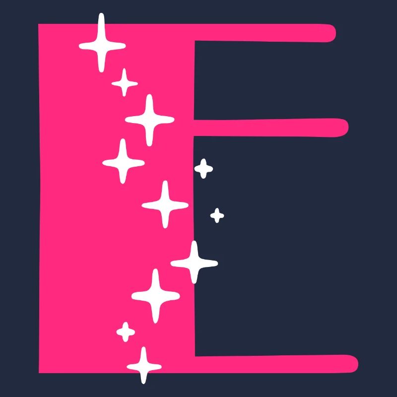 Letter E Glitter