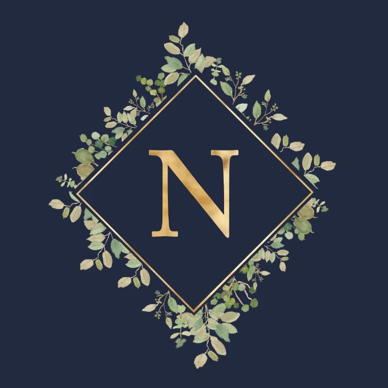 N Monogramm Eukalyptus Kranz