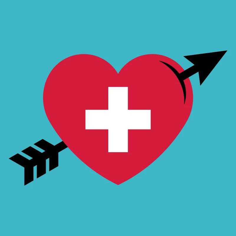 Coeur avec Croix Suisse et Flèche (Suisse / 3C)