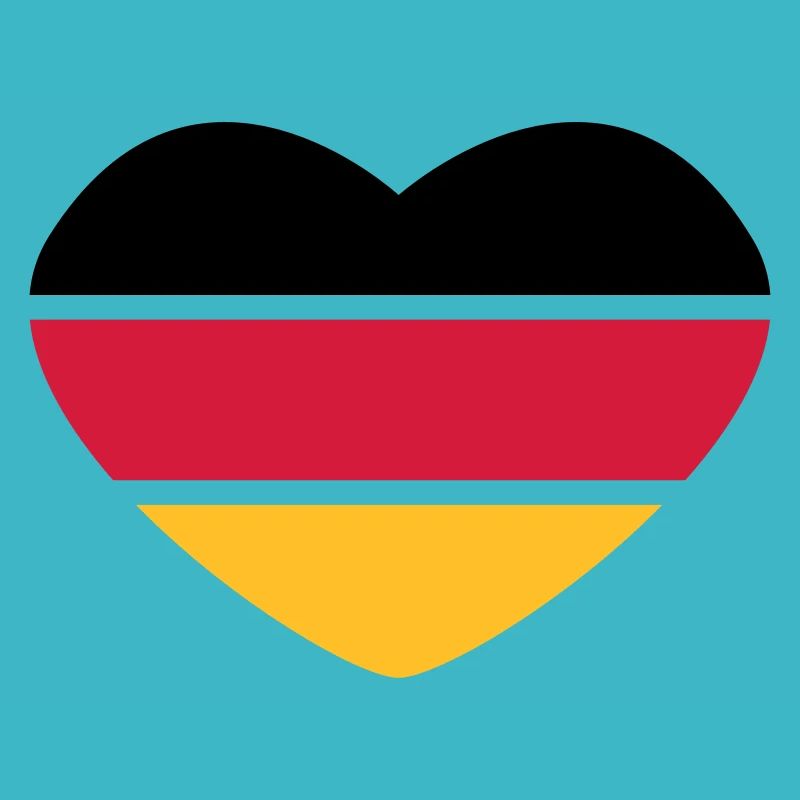 Heart 3colored - Black Red Gold - Germany