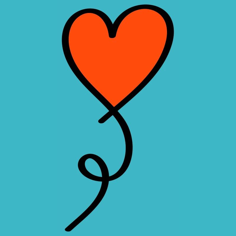 Heart on a thread two-tone