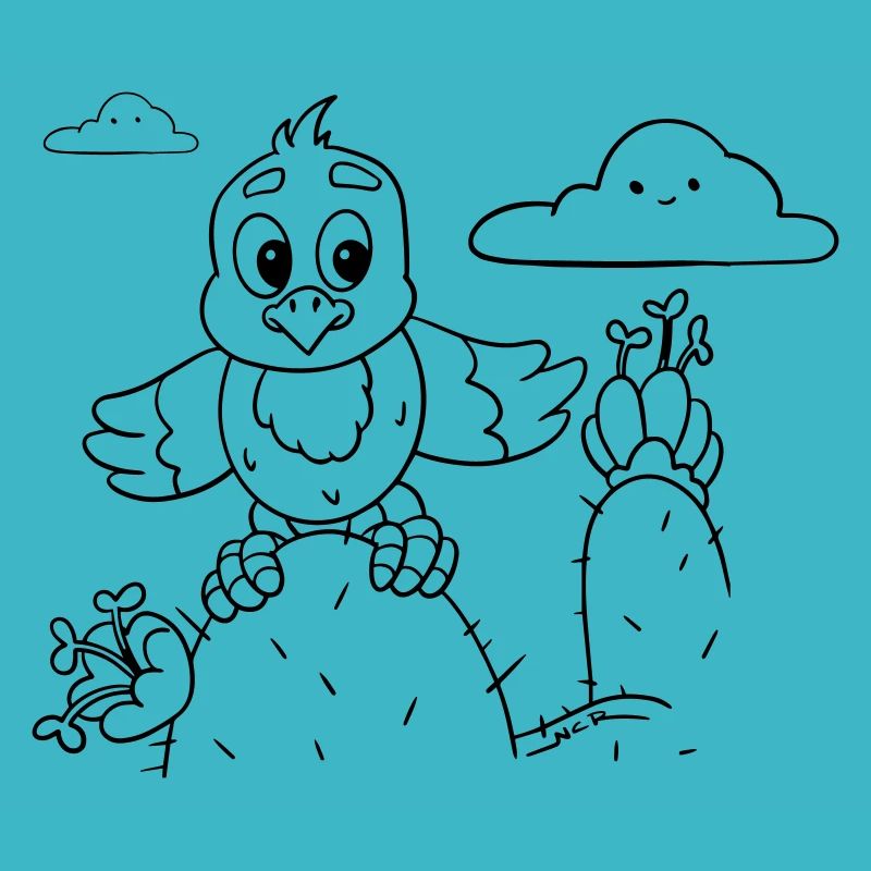 Design for creatives: Vulture coloring page