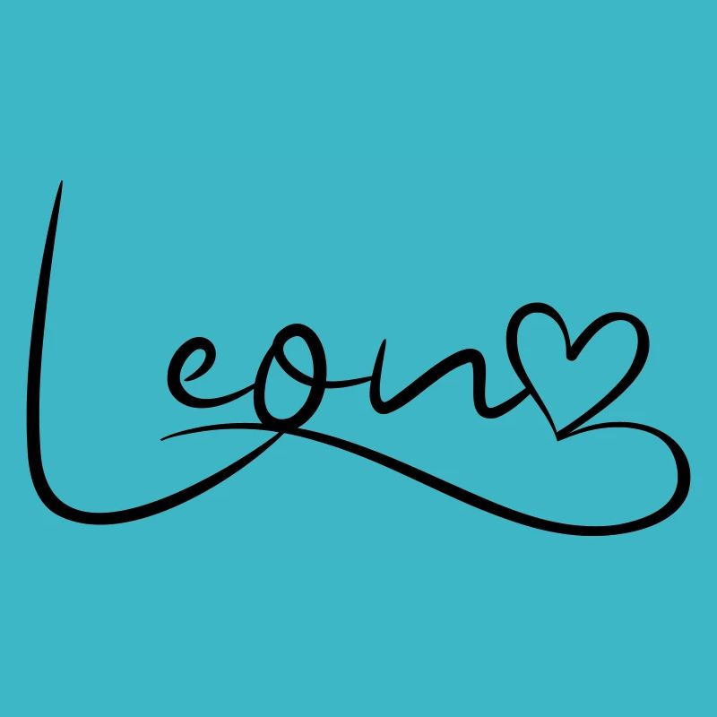 Leon Name First Name Heart Decor
