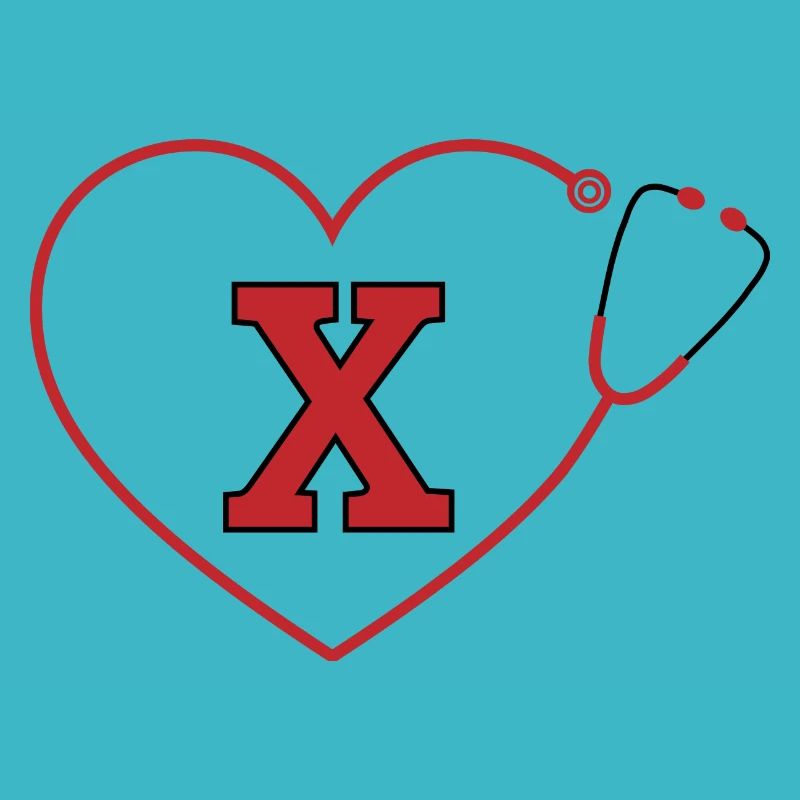 Lettre x stéthoscope